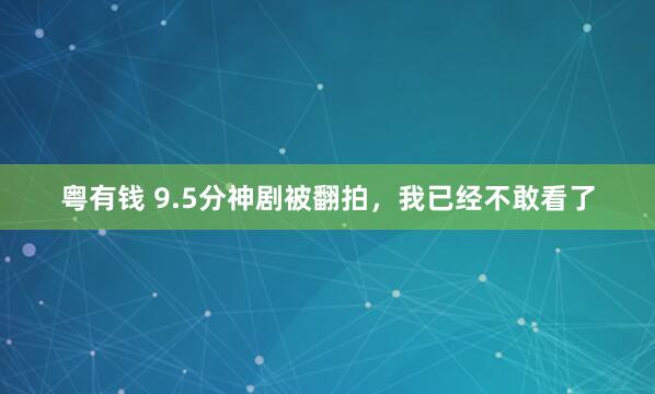 粤有钱 9.5分神剧被翻拍，我已经不敢看了