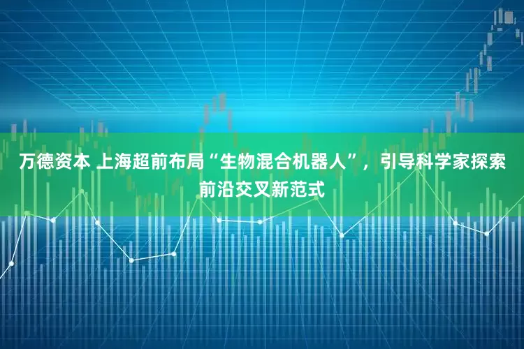 万德资本 上海超前布局“生物混合机器人”，引导科学家探索前沿交叉新范式