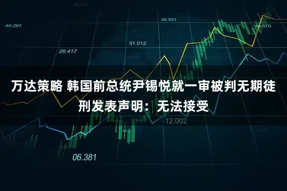 万达策略 韩国前总统尹锡悦就一审被判无期徒刑发表声明：无法接受
